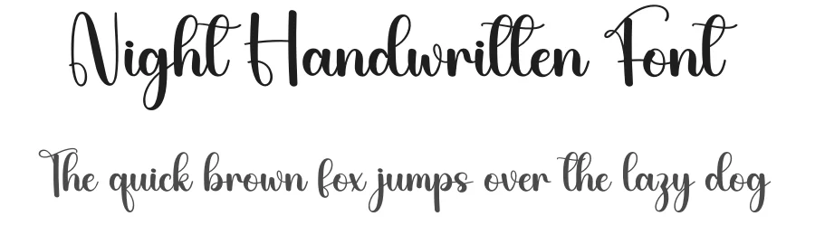 Night Handwritten Font by creativeletter — Script Handwritten Font