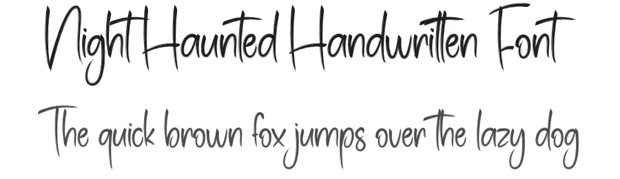 Night Haunted Handwritten Font by creativeletter — Script Handwritten Font