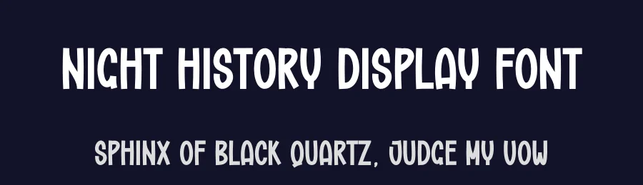Night History Display Font by creativeletter — Display Font — thumbnail 2