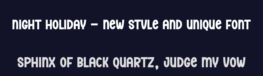 Night Holiday – New Stvle And Unique Font by creativeletter — Display Font — thumbnail 2
