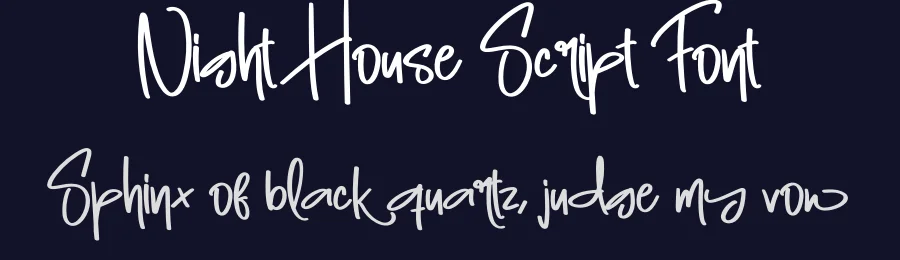Night House Script Font by creativeletter — Script Handwritten Font — thumbnail 2