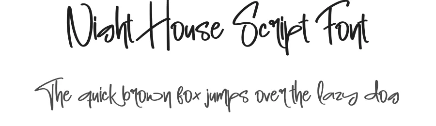 Night House Script Font by creativeletter — Script Handwritten Font