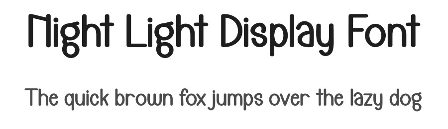 Night Light Display Font by creativeletter — Display Font
