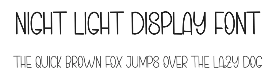 Night Light Display Font by inermediaSTUDIO — Display Font