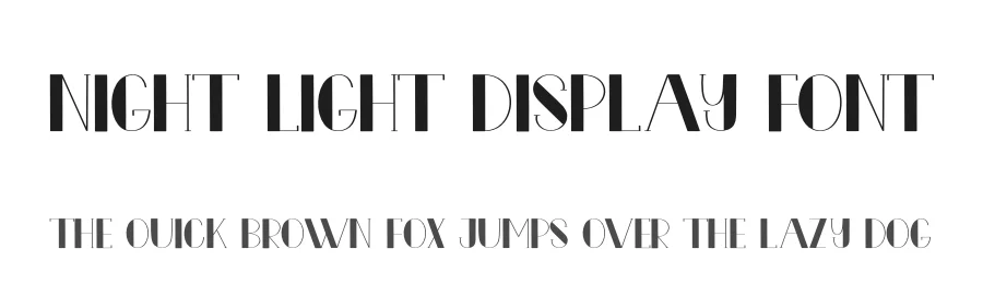 Night Light Display Font by creativeletter — Display Font