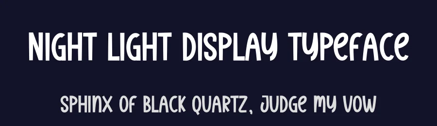 Night Light Display Typeface by creativeletter — Display Font — thumbnail 2