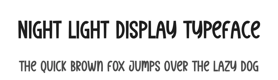 Night Light Display Typeface by creativeletter — Display Font