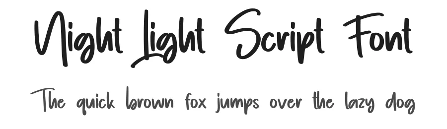 Night Light Script Font by creativeletter — Script Handwritten Font