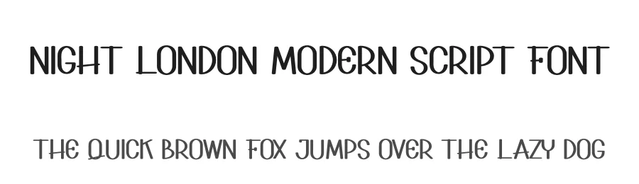 Night London Modern Script Font by creativeletter — Script Handwritten Font