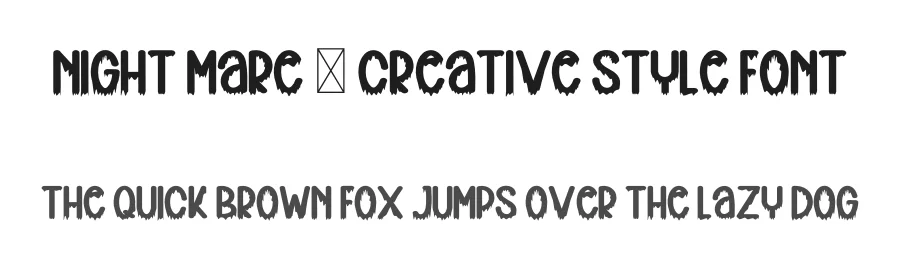 Night Mare – Creative Style Font by freshtypeink — Display Font