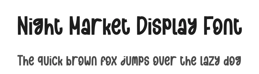 Night Market Display Font by creativeletter — Display Font