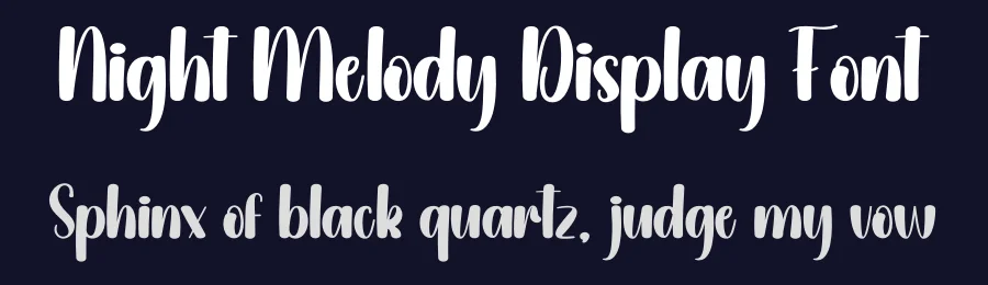 Night Melody Display Font by creativeletter — Display Font — thumbnail 2