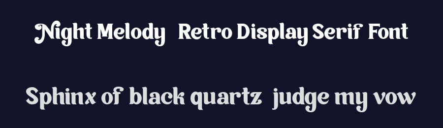 Night Melody – Retro Display Serif Font by Fontliner — Display Font — thumbnail 2