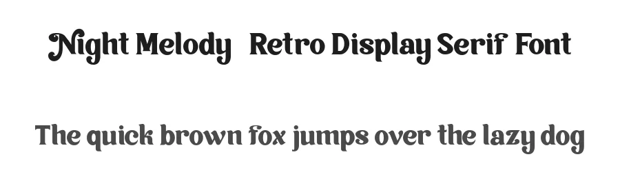 Night Melody – Retro Display Serif Font by Fontliner — Display Font