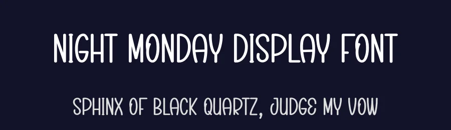 Night Monday Display Font by creativeletter — Display Font — thumbnail 2