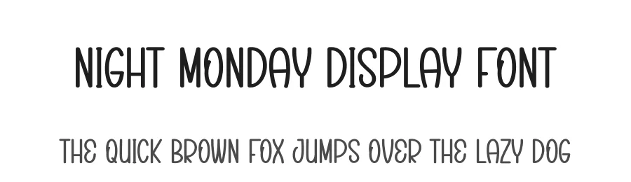 Night Monday Display Font by creativeletter — Display Font