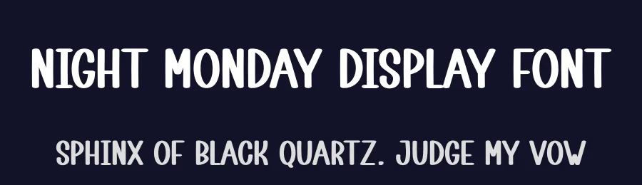 Night Monday Display Font by creativeletter — Display Font — thumbnail 2