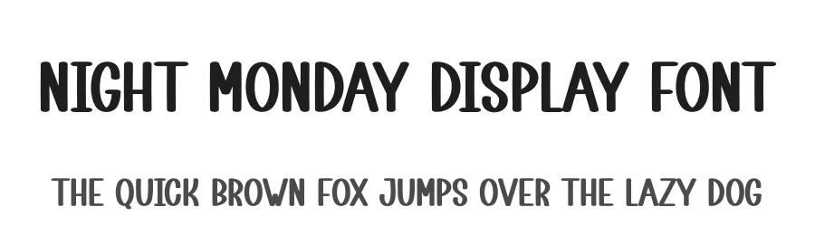 Night Monday Display Font by creativeletter — Display Font