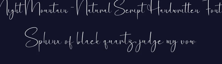 Night Mountain – Natural Script Handwritten Font by creativeletter — Script Handwritten Font — thumbnail 2