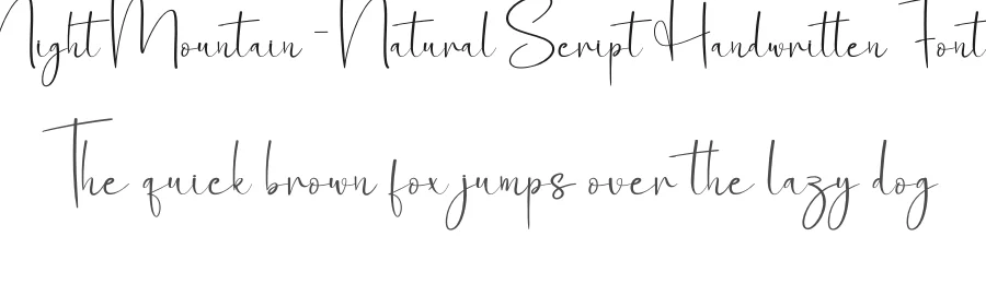 Night Mountain – Natural Script Handwritten Font by creativeletter — Script Handwritten Font