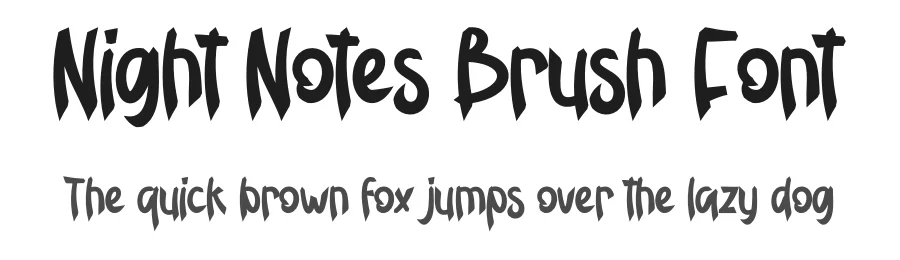 Night Notes Brush Font by creativeletter — Display Font