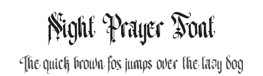 Night Prayer Font by Vampstudio β Display Font