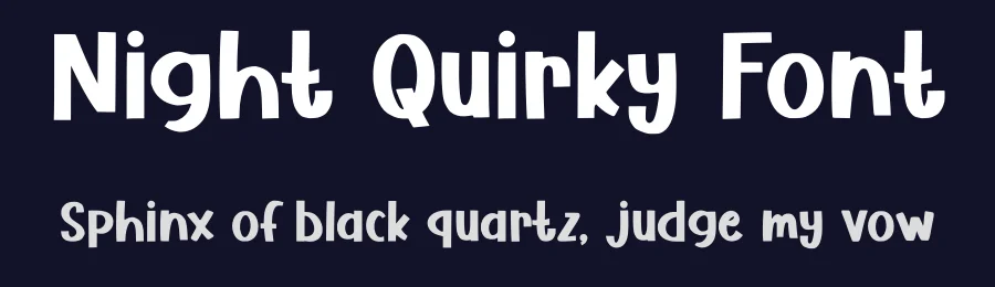 Night Quirky Font by Nadiratype — Display Font — thumbnail 2