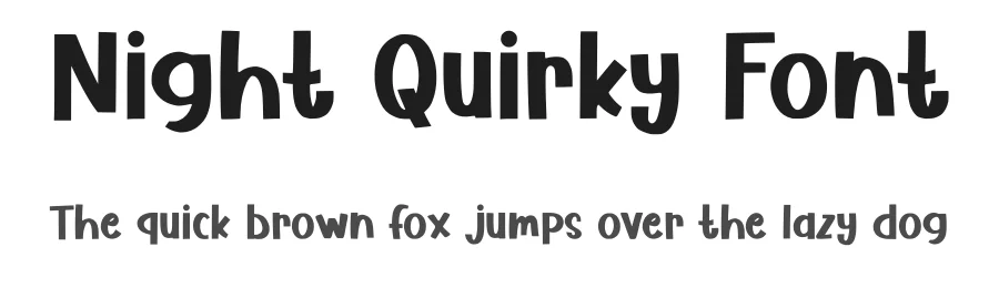 Night Quirky Font by Nadiratype — Display Font