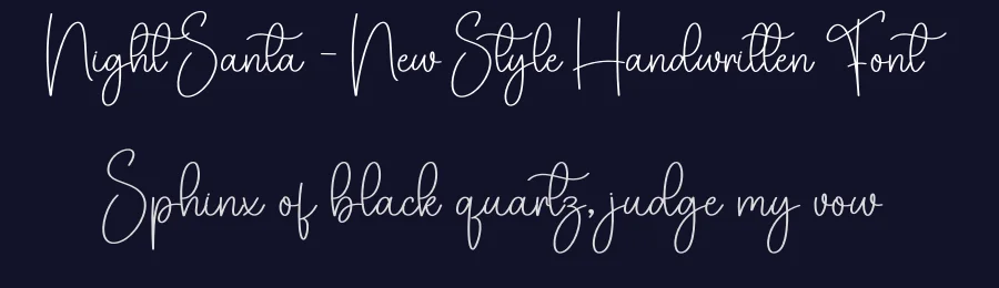 Night Santa – New Style Handwritten Font by creativeletter — Script Handwritten Font — thumbnail 2