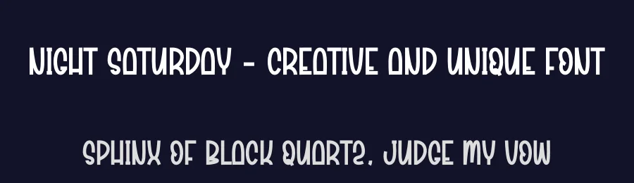 Night Saturday – Creative And Unique Font by creativeletter — Display Font — thumbnail 2