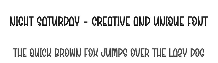 Night Saturday – Creative And Unique Font by creativeletter — Display Font