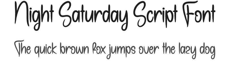 Night Saturday Script Font by creativeletter — Script Handwritten Font