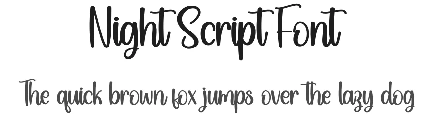 Night Script Font by creativeletter — Script Handwritten Font