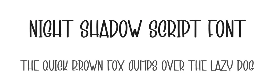 Night Shadow Script Font by andikastudio — Display Font