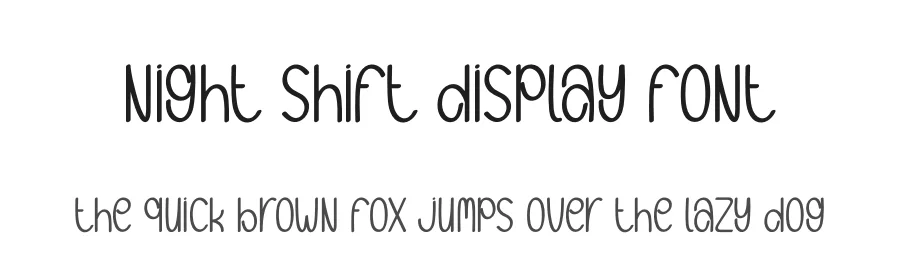 Night Shift Display Font by andikastudio — Script Handwritten Font