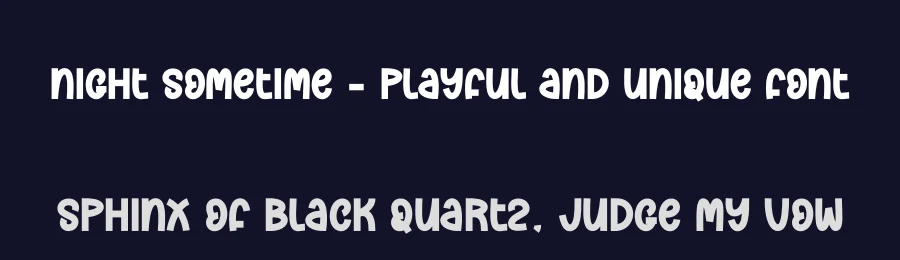 Night Sometime – Playful And Unique Font by andikastudio — Display Font — thumbnail 2