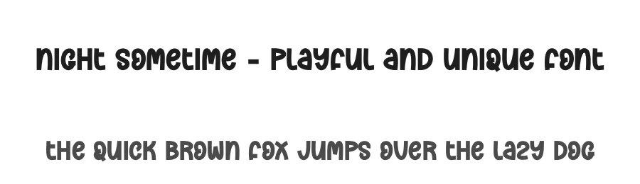 Night Sometime – Playful And Unique Font by andikastudio — Display Font