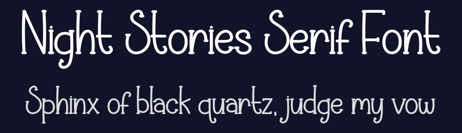 Night Stories Serif Font by creativeletter — Display Font — thumbnail 2