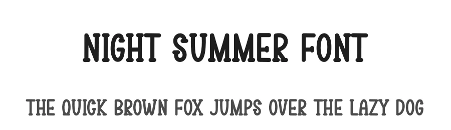 Night Summer Font by creativeletter — Display Font