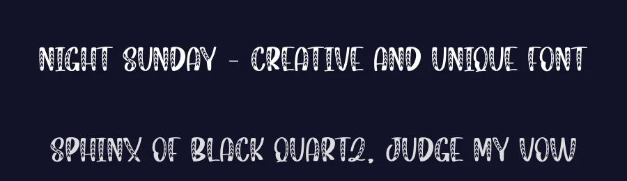 Night Sunday – Creative And Unique Font by creativeletter — Display Font — thumbnail 2