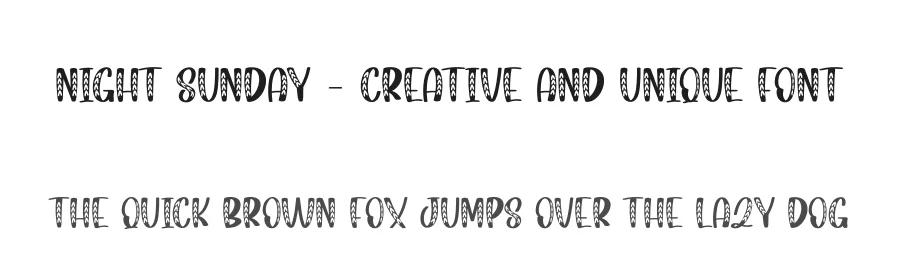Night Sunday – Creative And Unique Font by creativeletter — Display Font