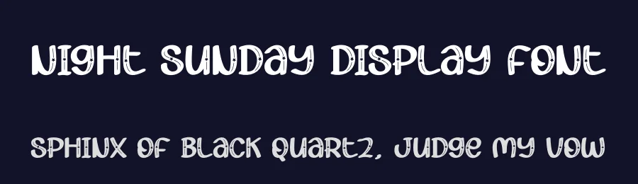Night Sunday Display Font by creativeletter — Display Font — thumbnail 2