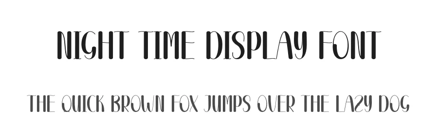 Night Time Display Font by andikastudio — Script Handwritten Font