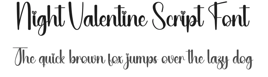 Night Valentine Script Font by creativeletter — Script Handwritten Font