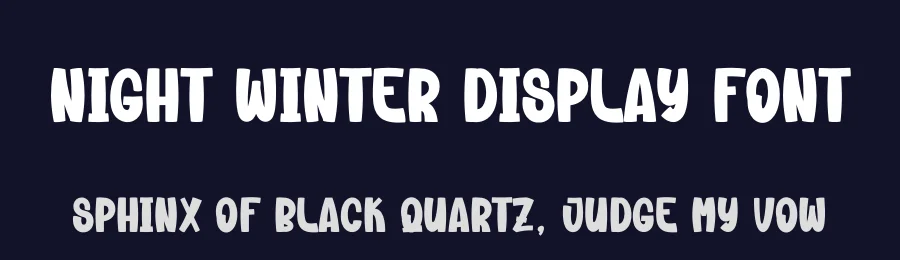 Night Winter Display Font by creativeletter — Display Font — thumbnail 2