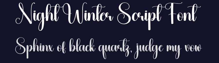 Night Winter Script Font by creativeletter — Script Handwritten Font — thumbnail 2