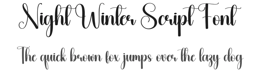 Night Winter Script Font by creativeletter — Script Handwritten Font