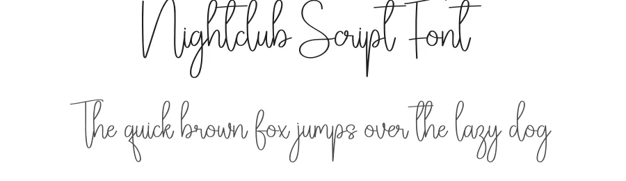 Nightclub Script Font by creativeletter — Script Handwritten Font