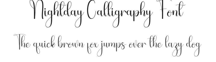 Nightday Calligraphy Font by andikastudio — Script Handwritten Font