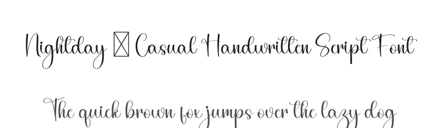Nightday – Casual Handwritten Script Font by freshtypeink — Script Handwritten Font